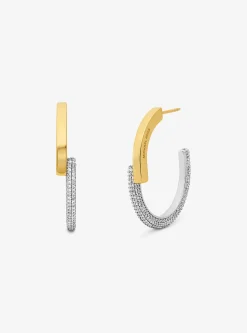 Argolas com incrustações banhadas a metal precioso | Michael Kors [PT]