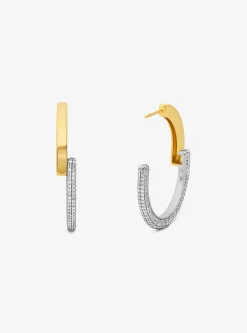 Argolas com incrustações banhadas a metal precioso | Michael Kors [PT]