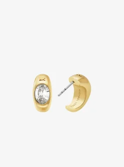 Argolas curtas em zircónia cúbica banhadas a metal precioso | Michael Kors [PT]