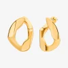 Argolas de elos achatados em latão banhado a metal precioso | Michael Kors [PT]