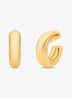 Argolas em latão banhado a metal precioso pequenas | Michael Kors [PT]
