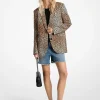 Blazer em crepe elástico com estampado de leopardo | Michael Kors [PT]