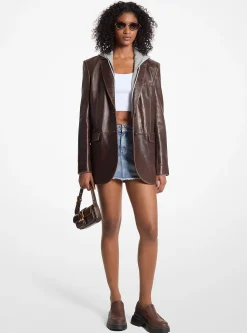 Blazer em pele polida | Michael Kors [PT]