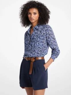 Blusa em georgette floral | Michael Kors [PT]