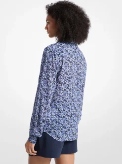 Blusa em georgette floral | Michael Kors [PT]