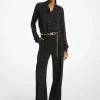 Blusa plissada em georgette com folhos | Michael Kors [PT]