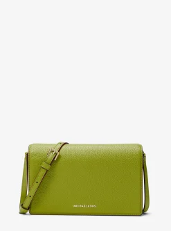 Bolsa a tiracolo com aba frontal em pele granulada Jet Set média | Michael Kors [PT]