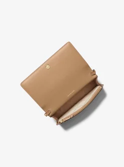 Bolsa a tiracolo com aba frontal em pele granulada Jet Set média | Michael Kors [PT]
