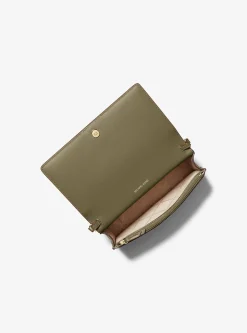 Bolsa a tiracolo com aba frontal em pele granulada Jet Set média | Michael Kors [PT]