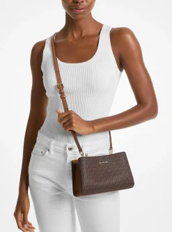 Bolsa a tiracolo com logótipo exclusivo Ruthie pequena | Michael Kors [PT]