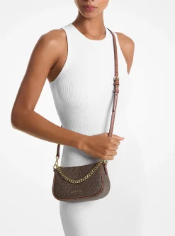 Bolsa a tiracolo convertível com logótipo exclusivo Carmela pequena | Michael Kors [PT]