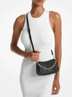 Bolsa a tiracolo convertível em pele granulada Carmela pequena | Michael Kors [PT]