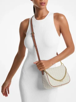 Bolsa a tiracolo convertível com logótipo exclusivo Carmela média | Michael Kors [PT]