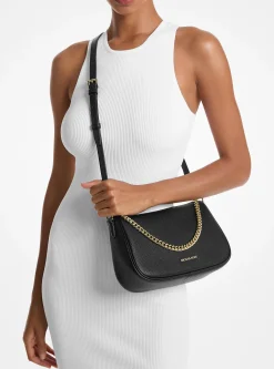 Bolsa a tiracolo convertível em pele granulada Carmela média | Michael Kors [PT]