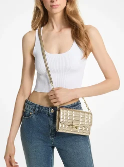 Bolsa a tiracolo convertível em pele metalizada Tribeca | Michael Kors [PT]