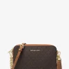 Bolsa a tiracolo de pele com logótipo Ginny média | Michael Kors [PT]