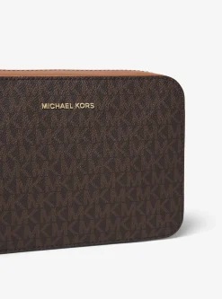 Bolsa a tiracolo de pele com logótipo Ginny média | Michael Kors [PT]