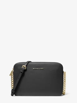 Bolsa a tiracolo em couro Saffiano Jet Set grande | Michael Kors [PT]