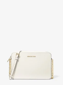 Bolsa a tiracolo em couro Saffiano Jet Set grande | Michael Kors [PT]