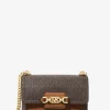 Bolsa a tiracolo em pele com logótipo Heather extrapequena | Michael Kors [PT]