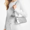 Bolsa a tiracolo em pele metalizada Jet Set média com estojo para Apple Airpods Pro® | Michael Kors [PT]