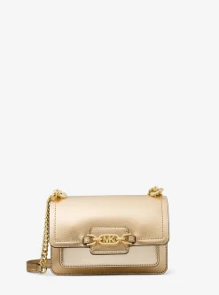 Bolsa a tiracolo em pele metalizada Heather extrapequena | Michael Kors [PT]