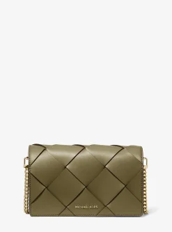 Bolsa a tiracolo em pele tecida Jet Set média | Michael Kors [PT]