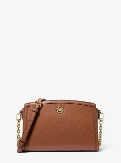 Bolsa a tiracolo em pele granulada Chantal grande | Michael Kors [PT]