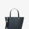 Bolsa a tiracolo em pele granulada e com logótipo exclusivo Flora média | Michael Kors [PT]