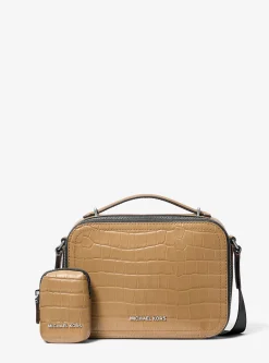 Bolsa a tiracolo em pele com motivo de crocodilo em relevo Hudson | Michael Kors [PT]