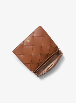Bolsa a tiracolo em pele tecida Jet Set média | Michael Kors [PT]