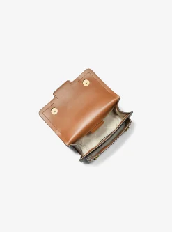 Bolsa a tiracolo em pele com logótipo Heather extrapequena | Michael Kors [PT]