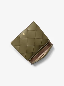 Bolsa a tiracolo em pele tecida Jet Set média | Michael Kors [PT]
