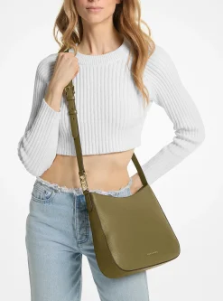 Bolsa a tiracolo em pele granulada Kensington grande | Michael Kors [PT]