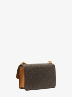 Bolsa a tiracolo em pele com logótipo Heather extrapequena | Michael Kors [PT]