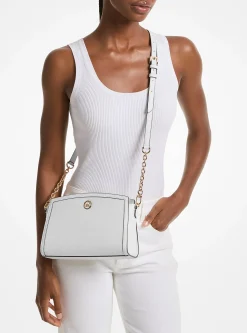 Bolsa a tiracolo em pele granulada Chantal grande | Michael Kors [PT]
