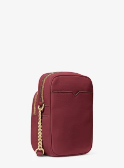 Bolsa a tiracolo em pele granulada Jet Set Travel média | Michael Kors [PT]