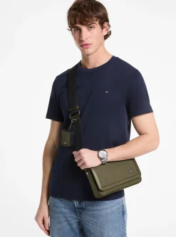 Bolsa a tiracolo em pele granulada Edison mini com pochete | Michael Kors [PT]