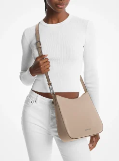 Bolsa a tiracolo em pele granulada Kensington grande | Michael Kors [PT]