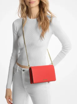 Bolsa a tiracolo em pele granulada Jet Set média | Michael Kors [PT]