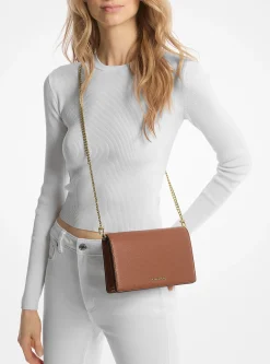 Bolsa a tiracolo em pele granulada Jet Set média | Michael Kors [PT]