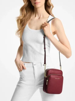 Bolsa a tiracolo em pele granulada Jet Set Travel média | Michael Kors [PT]