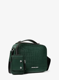 Bolsa a tiracolo em pele com motivo de crocodilo em relevo Hudson | Michael Kors [PT]