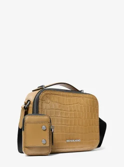 Bolsa a tiracolo em pele com motivo de crocodilo em relevo Hudson | Michael Kors [PT]