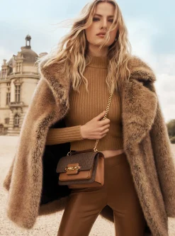 Bolsa a tiracolo em pele com logótipo Heather extrapequena | Michael Kors [PT]