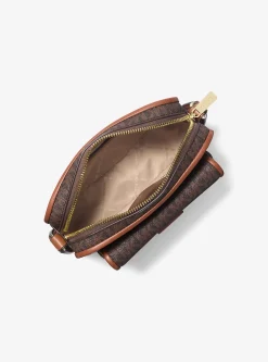 Bolsa a tiracolo para câmara com logótipo exclusivo metalizada Bradshaw extrapequena | Michael Kors [PT]
