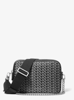 Bolsa a tiracolo para câmara em jacquard com o logótipo MK2000 Bryant média | Michael Kors [PT]