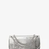 Bolsa envelope em pele metalizada com motivo de cobra em relevo Christie mini | Michael Kors [PT]