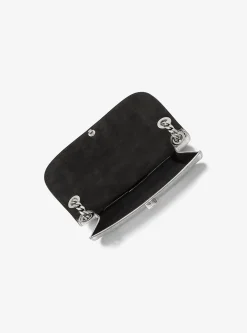 Bolsa envelope em pele metalizada com motivo de cobra em relevo Christie mini | Michael Kors [PT]