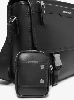 Bolsa messenger com pochete em pele granulada Hudson | Michael Kors [PT]